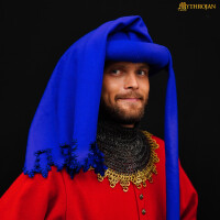 Late Medieval Wool Chaperon "The Knight" : 15Th Century Chaperone For Reenactment, Larp, Sca And Movie Prop