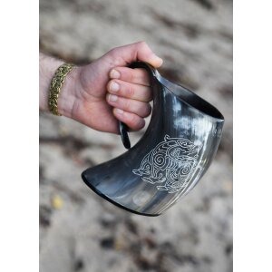 Beer mug made from horn - "dragon"