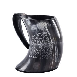 Beer mug made from horn - "dragon"