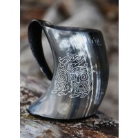 Beer mug made from horn - "dragon"