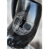 Beer mug made of horn - "Yggdrasil"