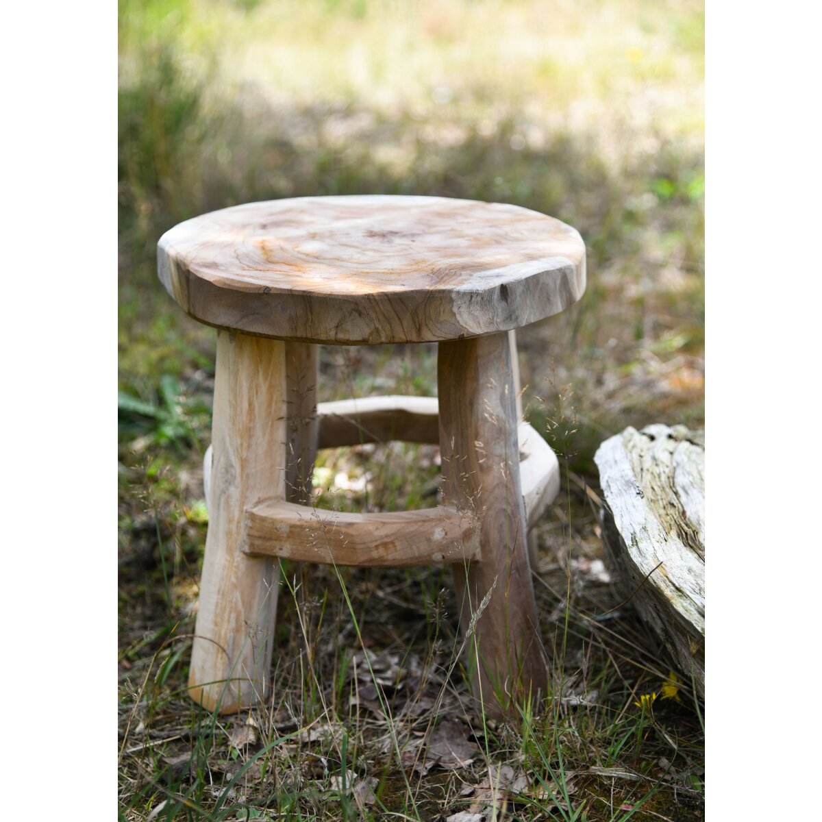 Small wooden stool, approx. 31 cm high