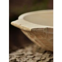 Wooden bowl with handles, hand-carved, approx. 25 x 20 cm