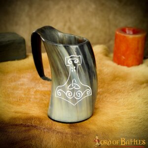 Drinking Mug or Beer Mug Thors Hammer "Mjölnir" app. 600ml capacity