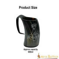 Drinking Mug or Beer Mug Thors Hammer "Mjölnir" app. 600ml capacity