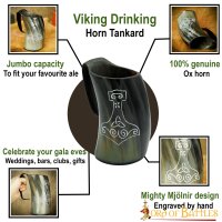 Drinking Mug or Beer Mug Thors Hammer "Mjölnir" app. 600ml capacity