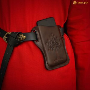 Medieval leather mobile phone case