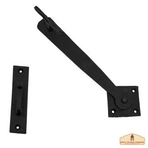 Iron door bolt rustic black