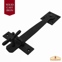 Iron door bolt rustic black