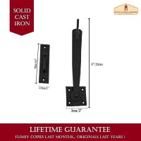 Iron door bolt rustic black