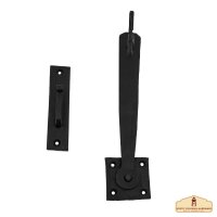 Iron door bolt rustic black