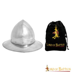 XIV Century kettle Hat Steel Helmet with leather Liner