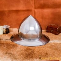 XIV Century kettle Hat Steel Helmet with leather Liner