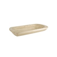 Wooden trough made of lime wood, smooth, sealed, approx. 45 x 23 x 6 cm