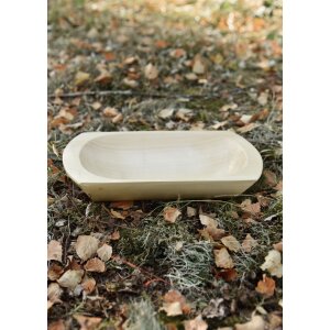 Wooden trough made of lime wood, smooth, sealed, approx. 30 x 16 x 6 cm