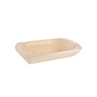 Wooden trough made of lime wood, smooth, sealed, approx. 30 x 16 x 6 cm