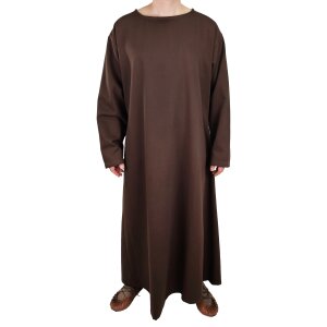 Brown monks habit set: habit, cowl, rope belt & wooden cross