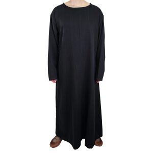 Black monks habit set: habit, cowl, rope belt & wooden cross