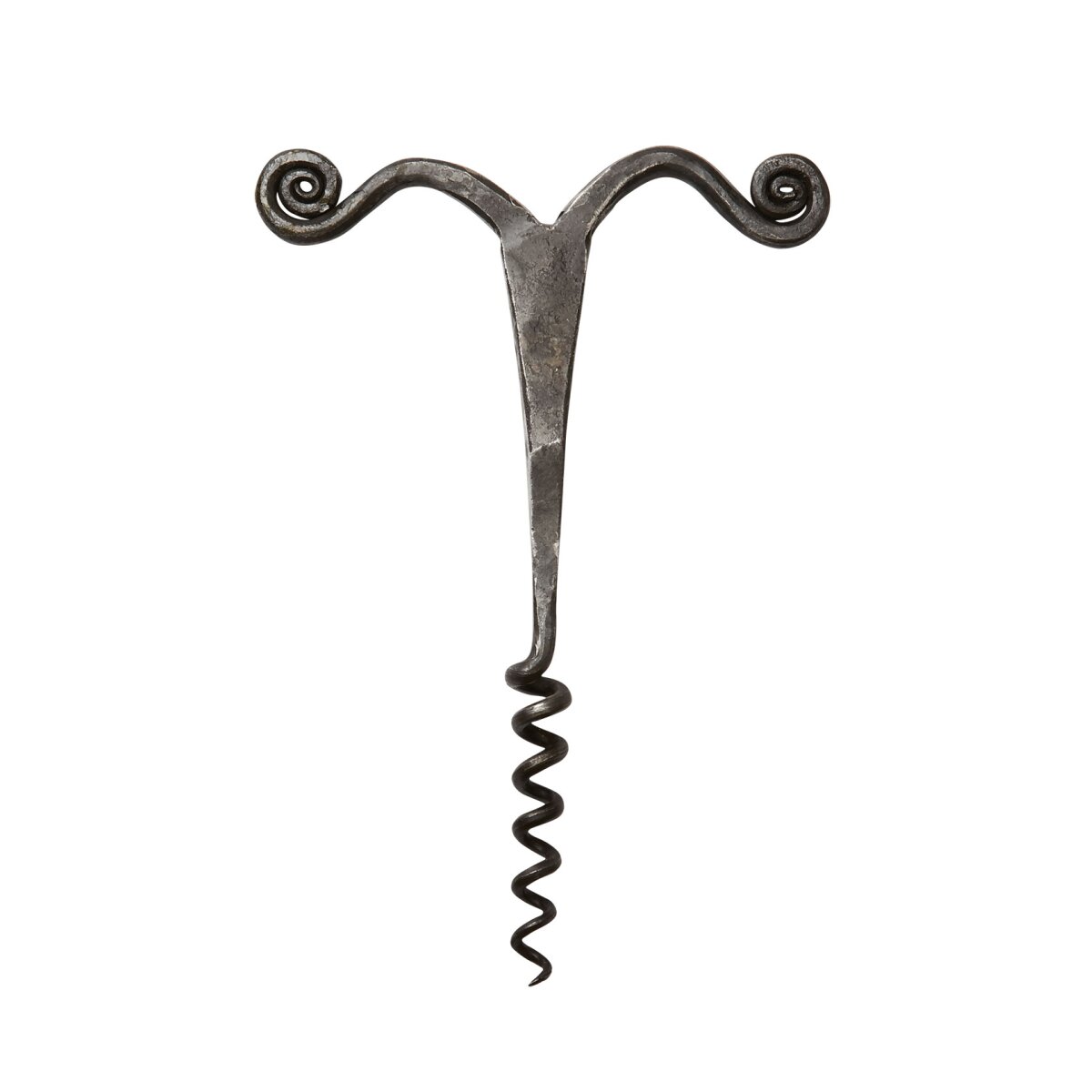 Rustic corkscrew, hand-forged, handle type...