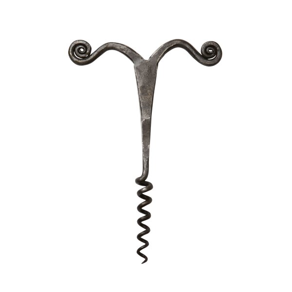 Rustic corkscrew, hand-forged, handle type "spirals"