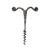 Rustic corkscrew, hand-forged, handle type "spirals"