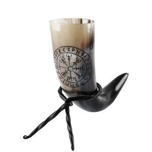 Drinking horn with stand - Vegvísir