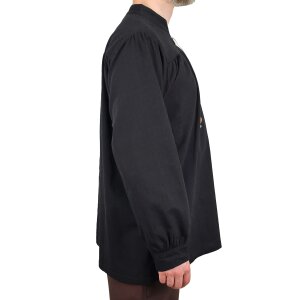Classic black medieval shirt or lace-up shirt "Anno" XXL
