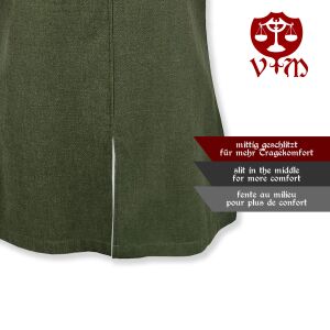 Simple medieval tunic sleeveless green "Viggo"