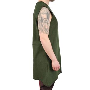 Simple medieval tunic sleeveless green "Viggo"