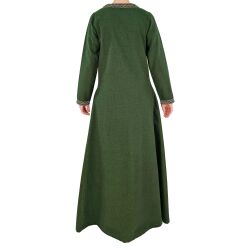 Medieval dress long sleeve green, with border Sigyn