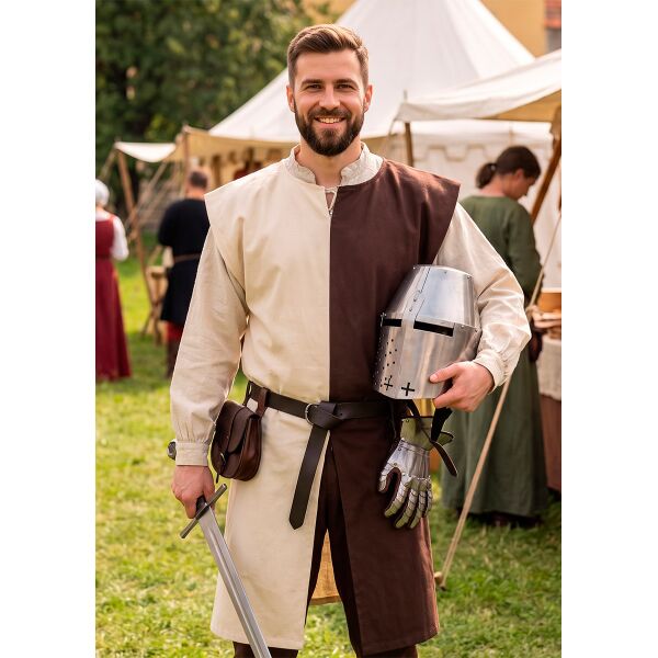 Medieval tabard brown / nature "Enzio"