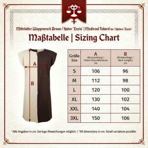 Medieval tabard brown / nature "Enzio"