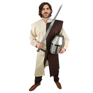Medieval tabard brown / nature "Enzio"