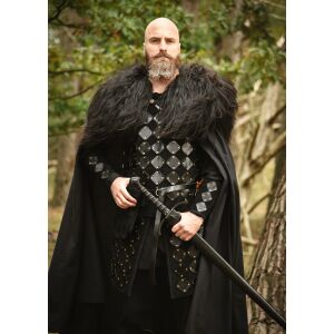 Suede torso armor, black "Vares"