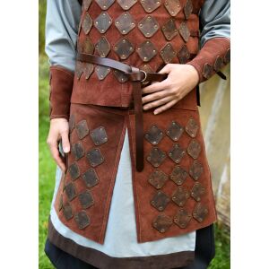 Suede skirt, brown armor, "Vidar"