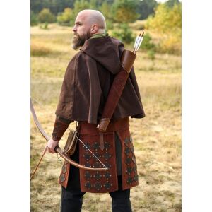 Suede skirt, brown armor, "Vidar"
