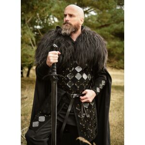 Suede skirt, black armor, "Vares"
