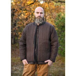 Padded jacket, brown-black