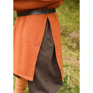 Wool tunic, diamond twill, orange-red
