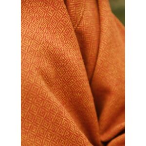 Wool tunic, diamond twill, orange-red