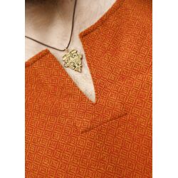 Wool tunic, diamond twill, orange-red