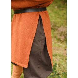 Wool tunic, diamond twill, orange-red
