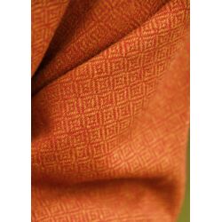 Wool tunic, diamond twill, orange-red