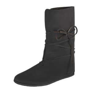 Viking boots with lacing, black