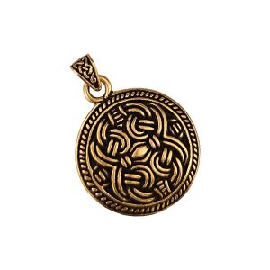 Viking disc brooch amulet bronze