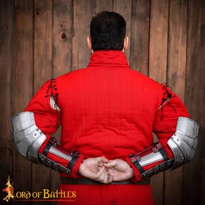 Polished fantasy arm guards or armour, 18 gauge (1.3 mm)
