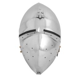 Medieval bascinet helmet with visor, 14-gauge (2 mm)