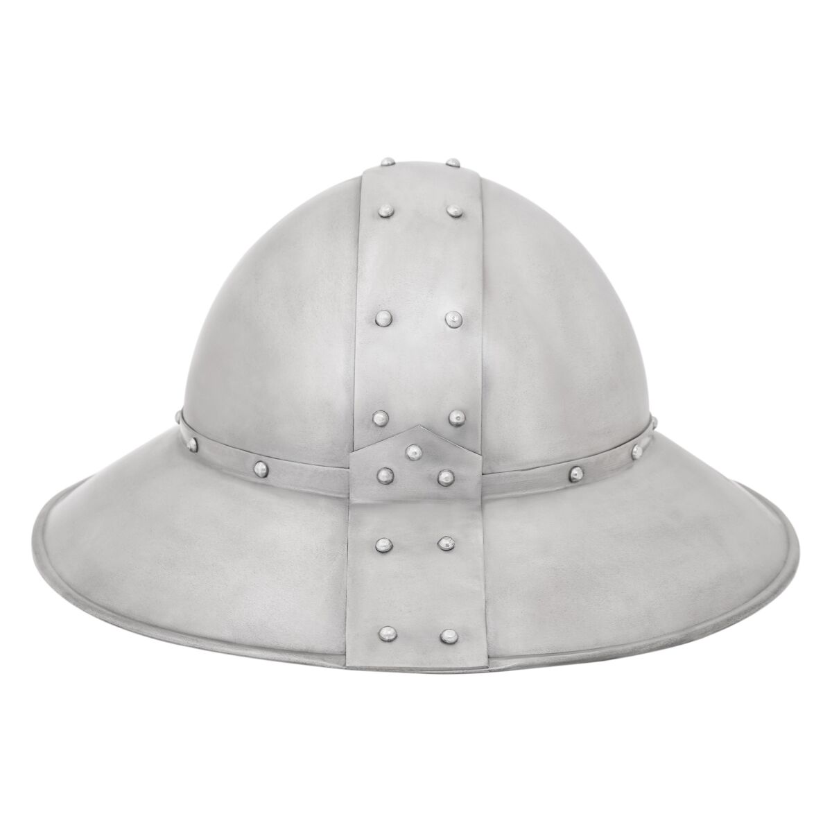 Medieval kettle helmet with leather lini box