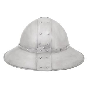 Medieval kettle helmet with leather lining, 18 gauge (1.3...