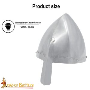 Saint Wenceslaus Nasal Helmet with Leather Liner 18 gauge